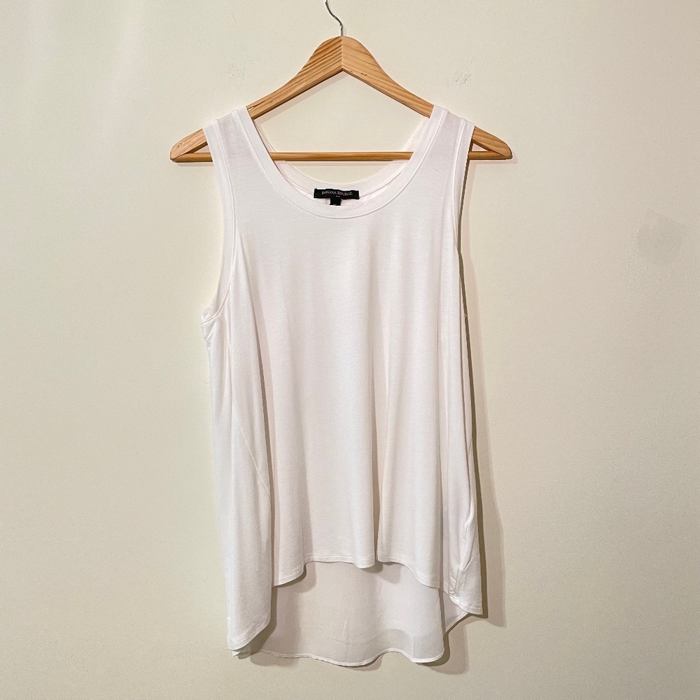 Banana Republic Womens White Tank Top Size M